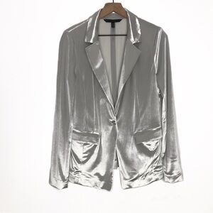 WHBM Velvet Silver Gray Blazer M